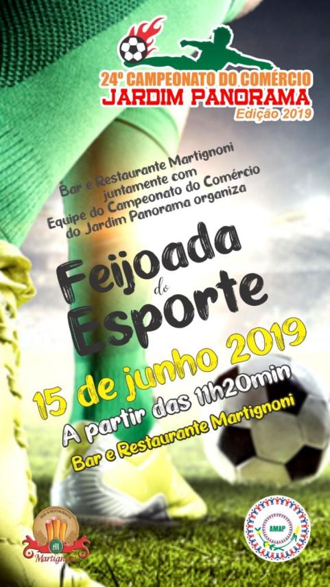 Feijoada de Esporte ser realizada dia 15 de junho