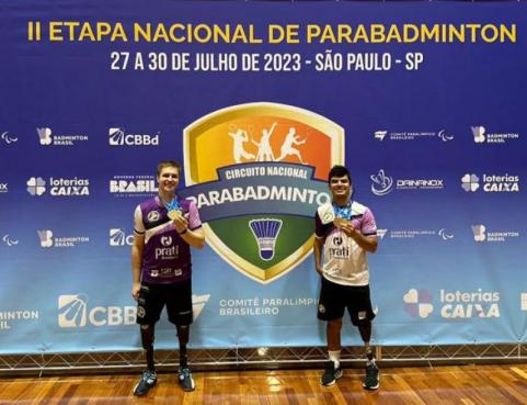 BRENO JOHANN E LEONARDO ZUFFO CAMPEES DA II ETAPA NACIONAL DE PARABADMINTON