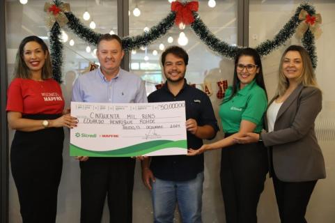 Associado da Sicredi Progresso  sorteado no Seguro de Vida e ganha R$ 50 mil