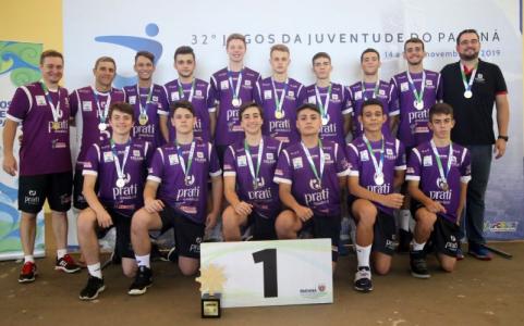 Equipe masculina do Voleibol de Toledo  campe invicta dos Jogos da Juventude do Paran