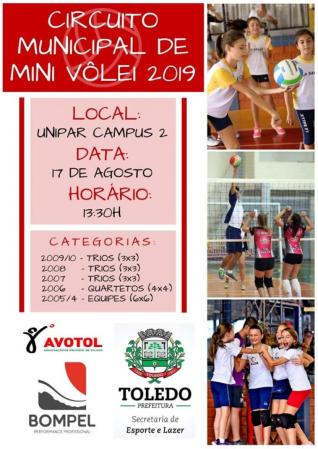 Unipar sedia sbado etapa do Circuito de Mini-vlei