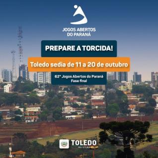Toledo abre contagem regressiva para 62 Jogos Abertos do Paran