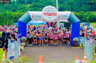 Domingo  dia da Corrida da Mulher para comemorar o Dia da Mulher