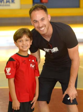 ANDR LUIZ VISITA ESCOLINHA DE FUTSAL DO INCOMAR