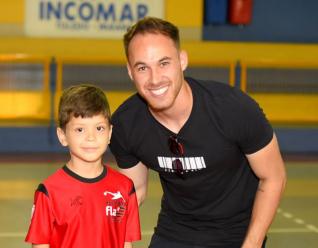 ANDR LUIZ VISITA ESCOLINHA DE FUTSAL DO INCOMAR