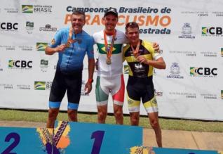 Luis Steffens  destaque no Campeonato Brasileiro de Paraciclismo 2019