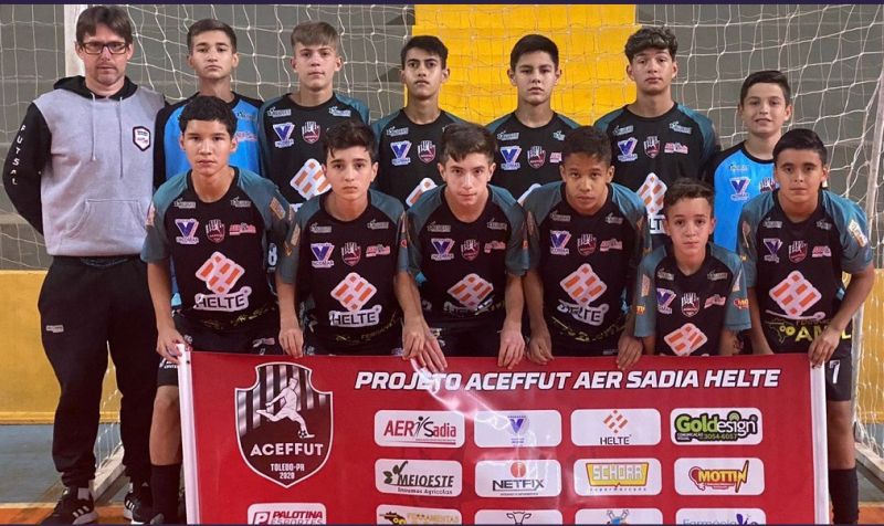 Aceffut / AER Sadia / Helte garante vaga  fase final do Paranaense Sub 13