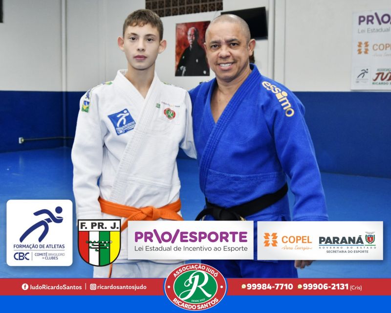 Associao Jud Ricardo Santos / Copel / Proesporte ter tcnico e judoca na Seleo Paranaense