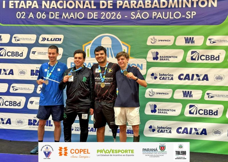 Breno conquista duas medalhas no Parabadminton Nacional