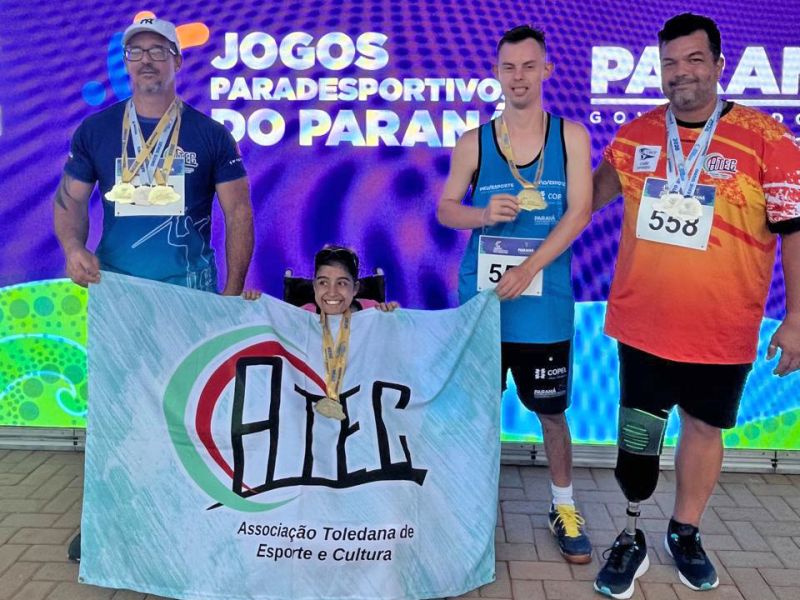 ASSOCIA��O TOLEDANA DE ESPORTE E CULTURA/ATEC - Atletas toledanos brilham nos Jogos Paradesportivos do Paran�