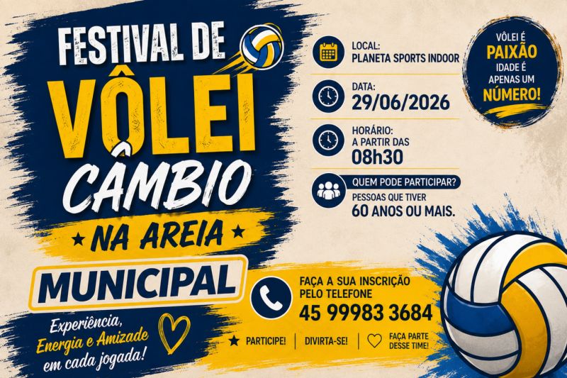 Secretaria de Esportes e Lazer promove Festival de V�lei C�mbio na Areia