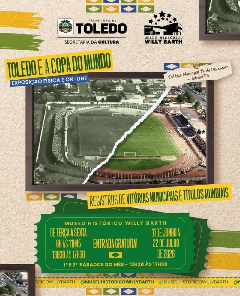 Museu Hist�rico Willy Barth promove exposi��o �Toledo e a Copa do Mundo�